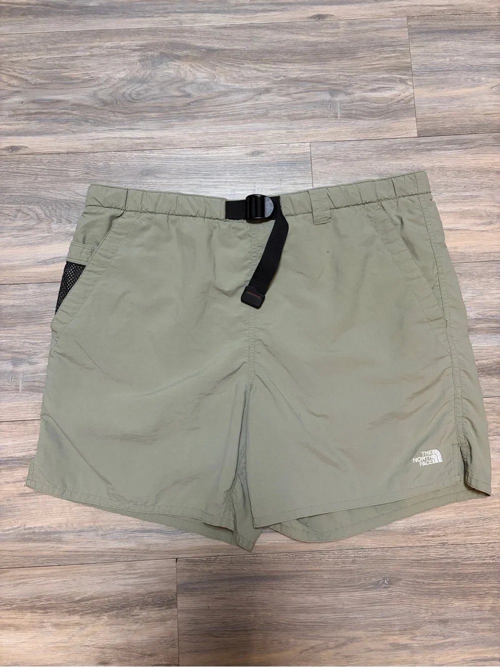 The North Face Class V Belted Trunks Olive Sage Swim Shorts Medium